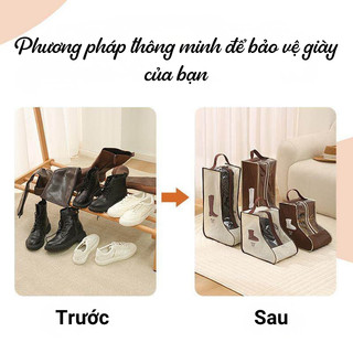 Túi đựng giày boots trong suốt HomieTech, túi xách bảo quản boots dài boots ngắn chống bụi chống nước