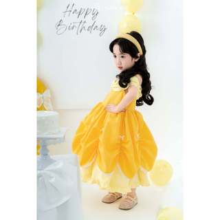[QUÀ TẶNG 1/6] Đầm hoá thân công chúa Bella/DISNEY bé gái 2-8 tuổi - Váy bé mặc dự tiệc - thôi nôi HUMY NGO [V214]