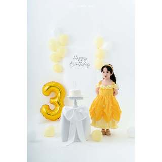 [QUÀ TẶNG 1/6] Đầm hoá thân công chúa Bella/DISNEY bé gái 2-8 tuổi - Váy bé mặc dự tiệc - thôi nôi HUMY NGO [V214]