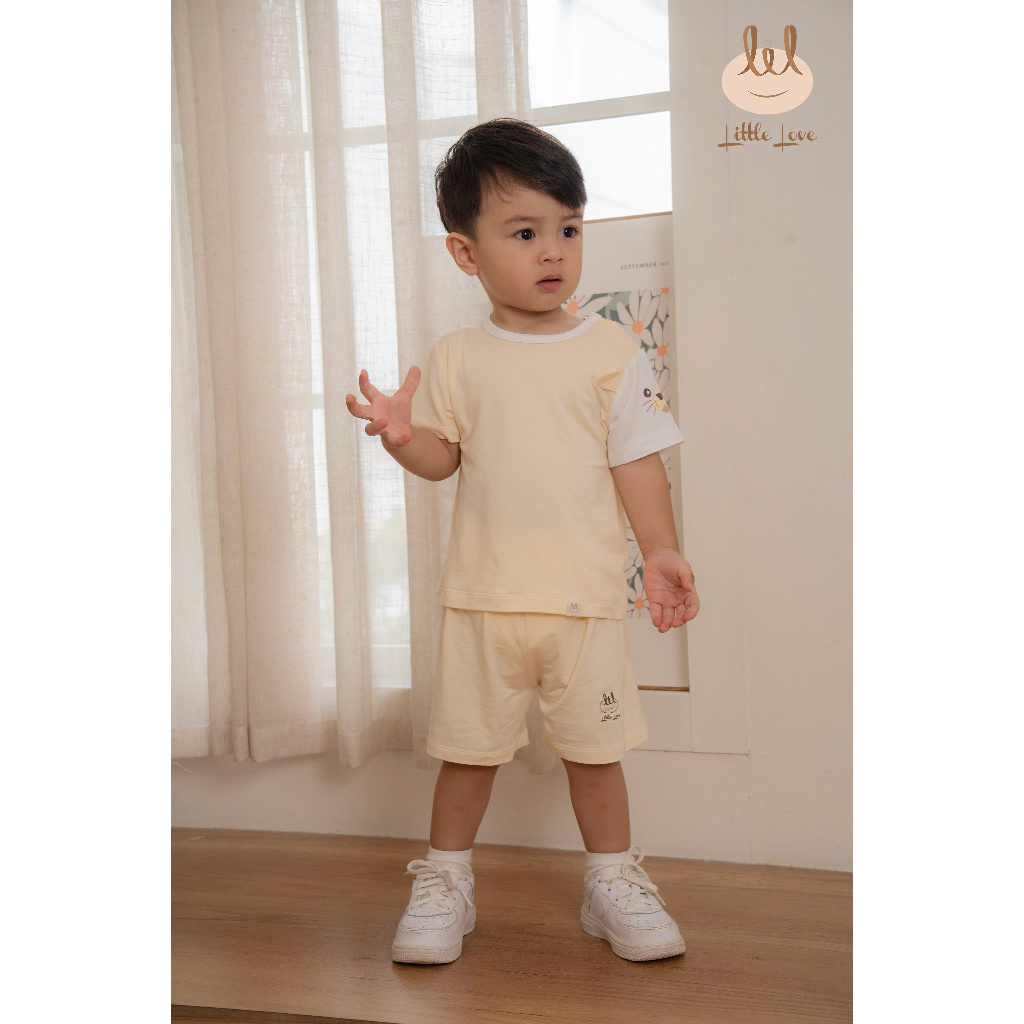 BỘ CỘC TAY VẢI SỢI TRE PHỐI TAY [ SIÊU MỀM, MÁT, MỊN CO DÃN VÀ THẤM HÚT TỐT] SZ 6/9M - 4Y (HCT38)