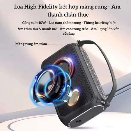 Mini Bluetooth Speaker Microphone Speakers Karaoke Bass – 3