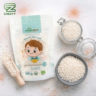 [MUA 1kg tặng bịch 200gr] Gạo Nhật Japonica hữu cơ Hasa Bio 200g nấu cháo sánh mịn cho bé dễ tiêu hóa
