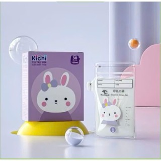 Hộp 30 túi trữ sữa Kichi cảm biến nhiệt chính hãng an toàn cho trẻ sơ sinh