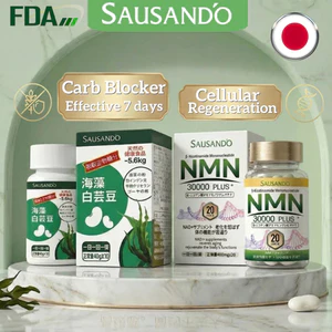 Combo SAUSANDO NMN 30000+ & CLA Tảo Biển Nhật Bản - Bộ Đôi Hỗ Trợ Vóc Dáng & Chăm Sóc Sức Khỏe Tế Bào