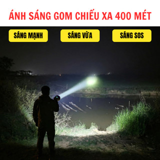 BẢO HÀNH 12 THÁNG - Đèn pin đội đầu siêu sáng, pin trâu 10 - 15 tiếng chiếu sáng xa 500m chống nước đi soi đi mưa