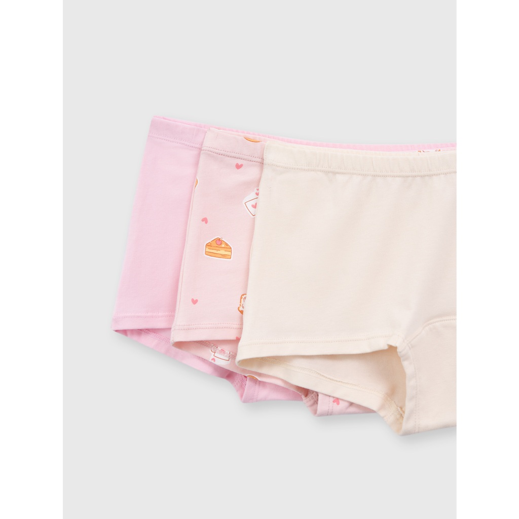 Combo 3 quần lót bé gái CANIFA dáng boyshort co giãn tốt | OEKO-TEX 1US26A003