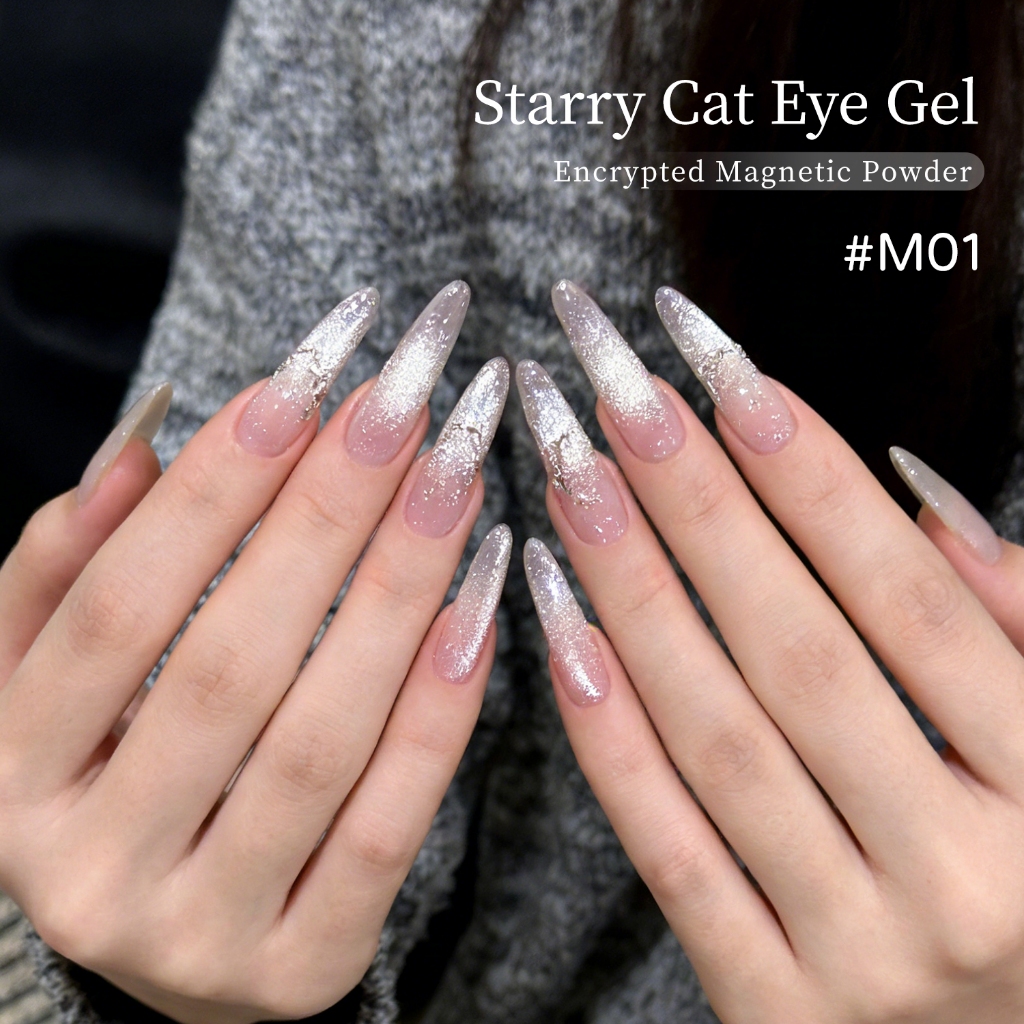 XEIJAYI 10ml-Sơn móng tay dạng gel màu trắng nude siêu bóng, hiệu ứng mắt mèo, thích hợp sử dụng tại salon và hàng ngày.