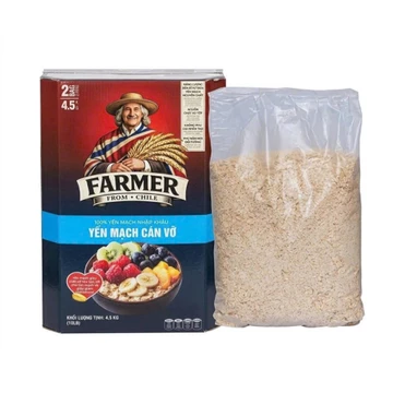 Yến Mạch Cán Vỡ Farmer 4.5kg Nhập Khẩu Chile – Yến Mạch Nguyên Chất Giảm Cân, Tốt Tim Mạch, Healthy