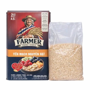 Yến Mạch Nguyên Hạt Farmer 4.5kg Nhập Khẩu Chile – Yến Mạch Nguyên Chất Giảm Cân, Tốt Tim Mạch