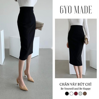 Chân váy bút chì GYOMADE® dáng dài công sở phong cách Hàn Quốc nhiều màu | GV001