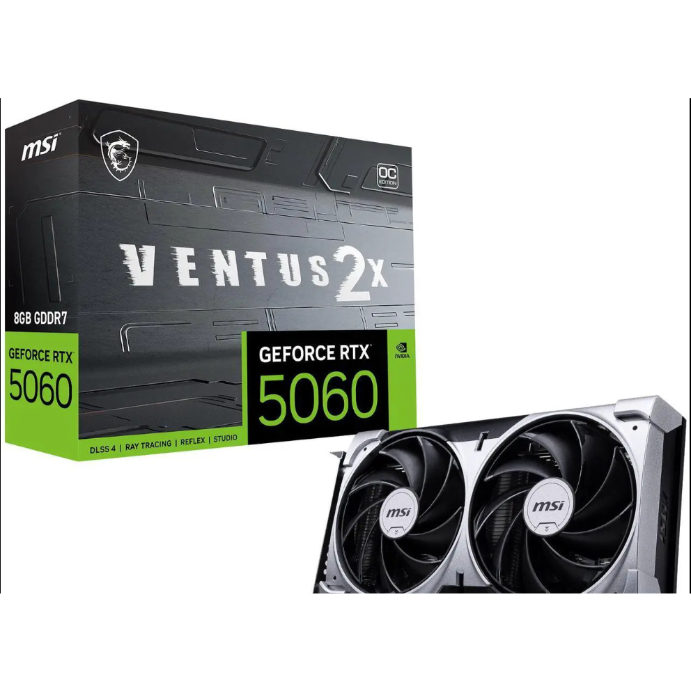 Card Màn Hình MSI GeForce RTX 5060 8G DDR7 VENTUS 2X OC Hiệu Năng Cao Cho Game Thủ | BigBuy360 - bigbuy360.vn
