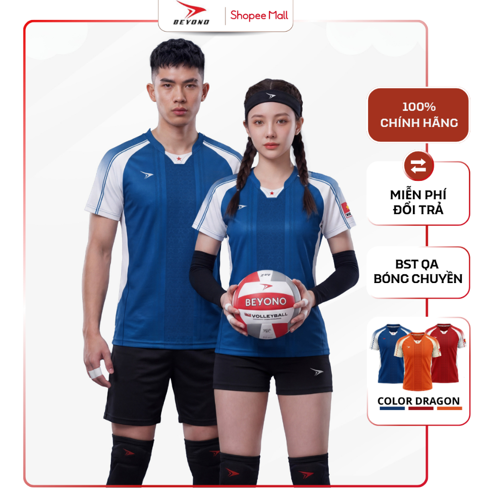 [BEST SELLER] Bộ Quần Áo Bóng Chuyền Beyono Dragon Nam/Nữ Quần có Túi, Vải FlexSoft Fabric Thoáng Mát, Co Giãn Tốt