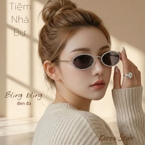 Mat kính đính đá kiểu dáng oval thời trang siêu hot - 1192