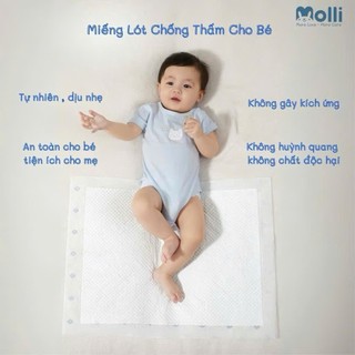 Túi 100 / 60 / 35 miếng lót chống thấm Molli chính hãng dùng 1 lần