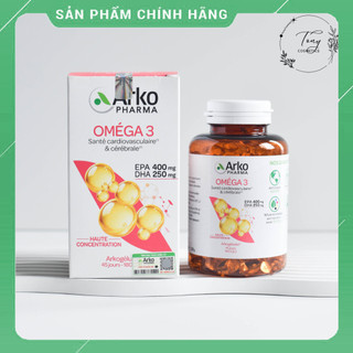 [Hàng Công Ty] Omega 3 Arkopharma Viên Dầu cá của Pháp Hộp 180 viên