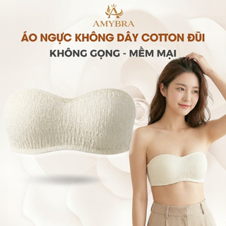 Áo Ngực Không Dây Đệm Mỏng, Áo Lót Nữ Cúp Ngực, Không Gọng Mặc Được Có Dây AMYBRA A630