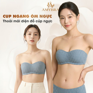 Áo Ngực Không Dây Đệm Mỏng, Áo Lót Nữ Cúp Ngực, Không Gọng Mặc Được Có Dây AMYBRA A630