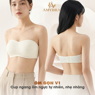 Áo Ngực Không Dây Đệm Mỏng, Áo Lót Nữ Cúp Ngực, Không Gọng Mặc Được Có Dây AMYBRA A630