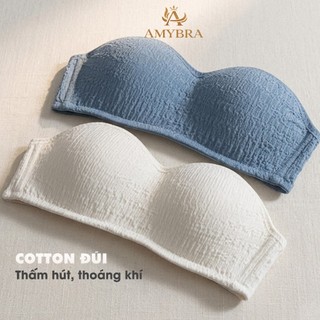 Áo Ngực Không Dây Đệm Mỏng, Áo Lót Nữ Cúp Ngực, Không Gọng Mặc Được Có Dây AMYBRA A630