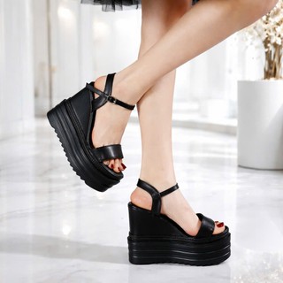 GIÀY SANDAL ĐẾ XUỒNG QUAI MẢNH 12CM HÀNG LOẠI I CAO CẤP KT II GG VV