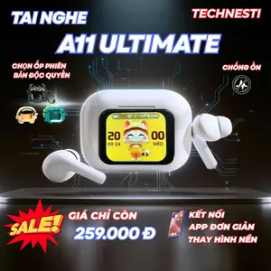 Tai Nghe A11 Ultimate ( nâng cấp pin) , Full viền màn hình 1.65 inch, Kết Nối App, Phù Hợp Mọi Máy