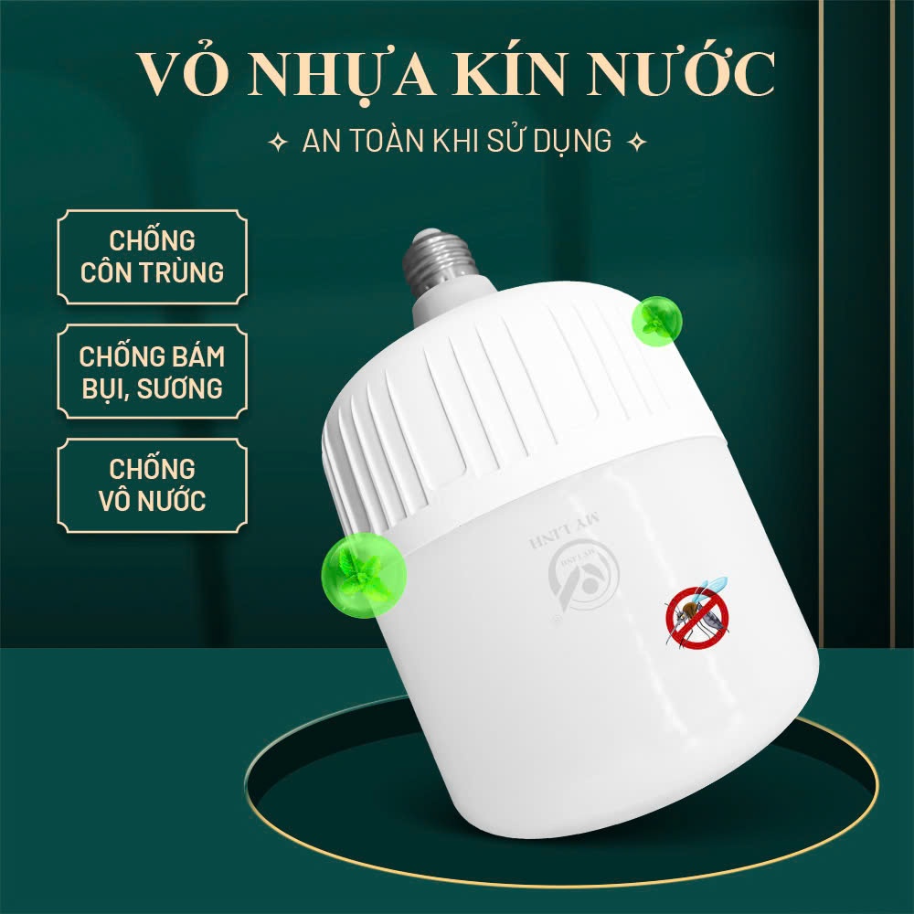 Bóng đèn LED trụ Mỹ Linh TT0001- 40W, đèn led ánh sáng trắng, tiết kiệm điện, chống nước,đui đèn E27