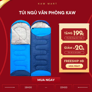 Túi ngủ văn phòng KAW 1.3KG siêu nhẹ, túi ngủ gấp gọn bề mặt chống thấm nước bảo hành 12 tháng
