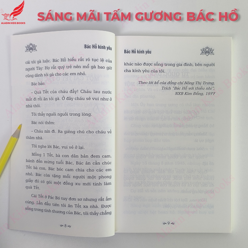 Sách Bác Hồ Kính Yêu - Sáng Mãi Tấm Gương Bác Hồ - Sách thiếu nhi về Bác Hồ