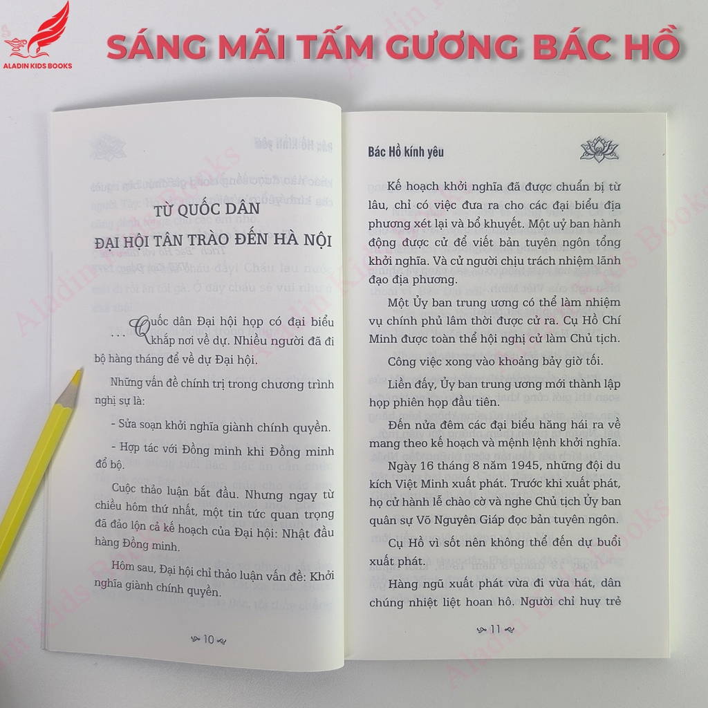 Sách Bác Hồ Kính Yêu - Sáng Mãi Tấm Gương Bác Hồ - Sách thiếu nhi về Bác Hồ