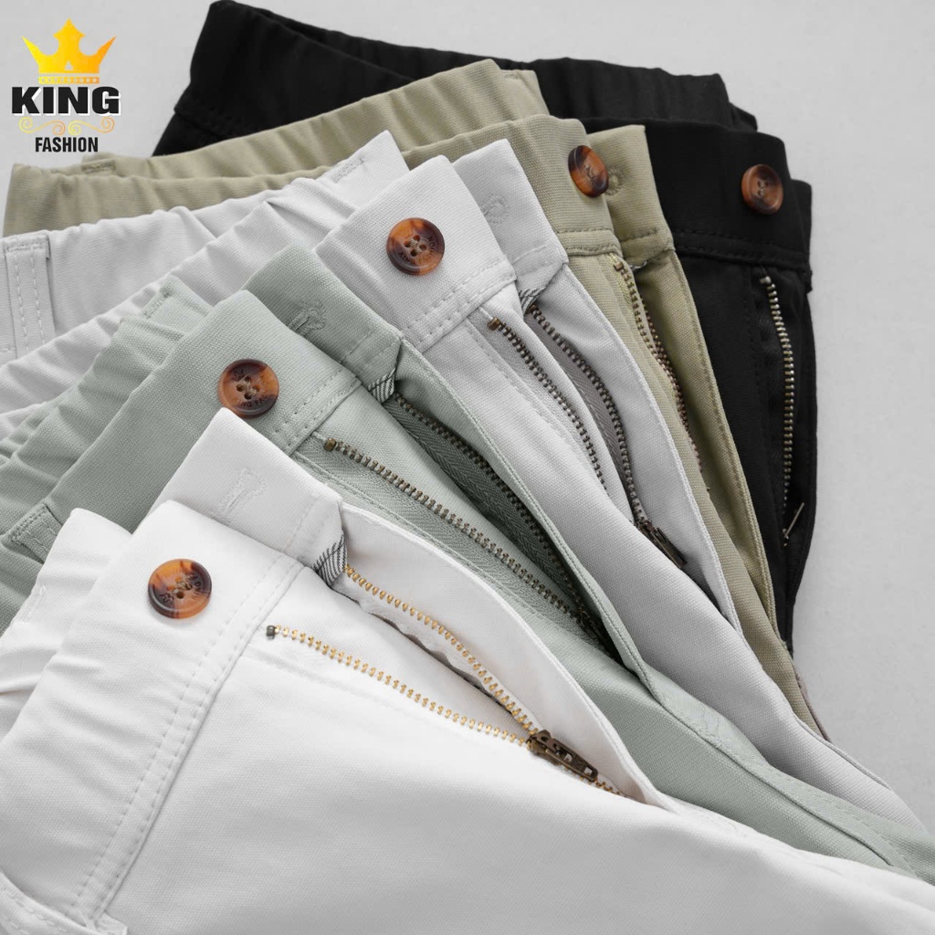 Quần Short Nam Form Trên Gối – Co Giãn Thoải Mái, Mát Nhẹ, Thêu Logo KING, Mặc Lên Là Đẹp