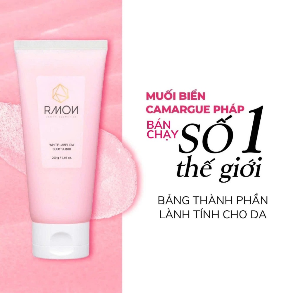 Tẩy Tế Bào Chết Body Rmon White Label Dia Body Scrub 200g