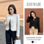 Áo blazer ren nhung cao cấp GYOMADE® may 2 lớp đệm vai đứng form thanh lịch sang trọng | GA102