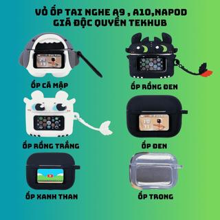 Vỏ Ốp 4D Tai Nghe A9,C10, A10 Pro, Ultimate, Plus,Napod Pro Chất Liệu Silicon Dẻo Bảo Vệ Hộp Sạc