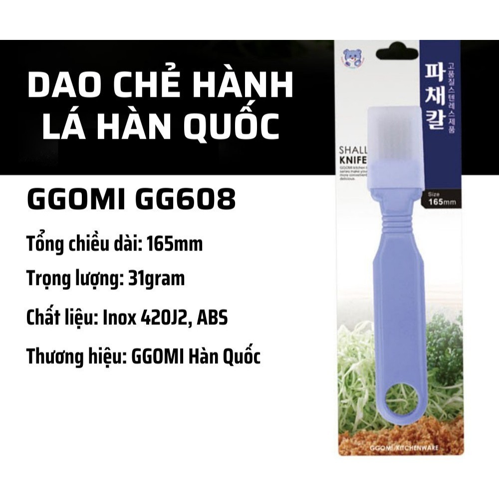 Dao Chẻ Hành Lá, Rau Muống Nhập Khẩu Hàn Quốc GG608 – Cắt Nhanh, Đều, Tiện Lợi