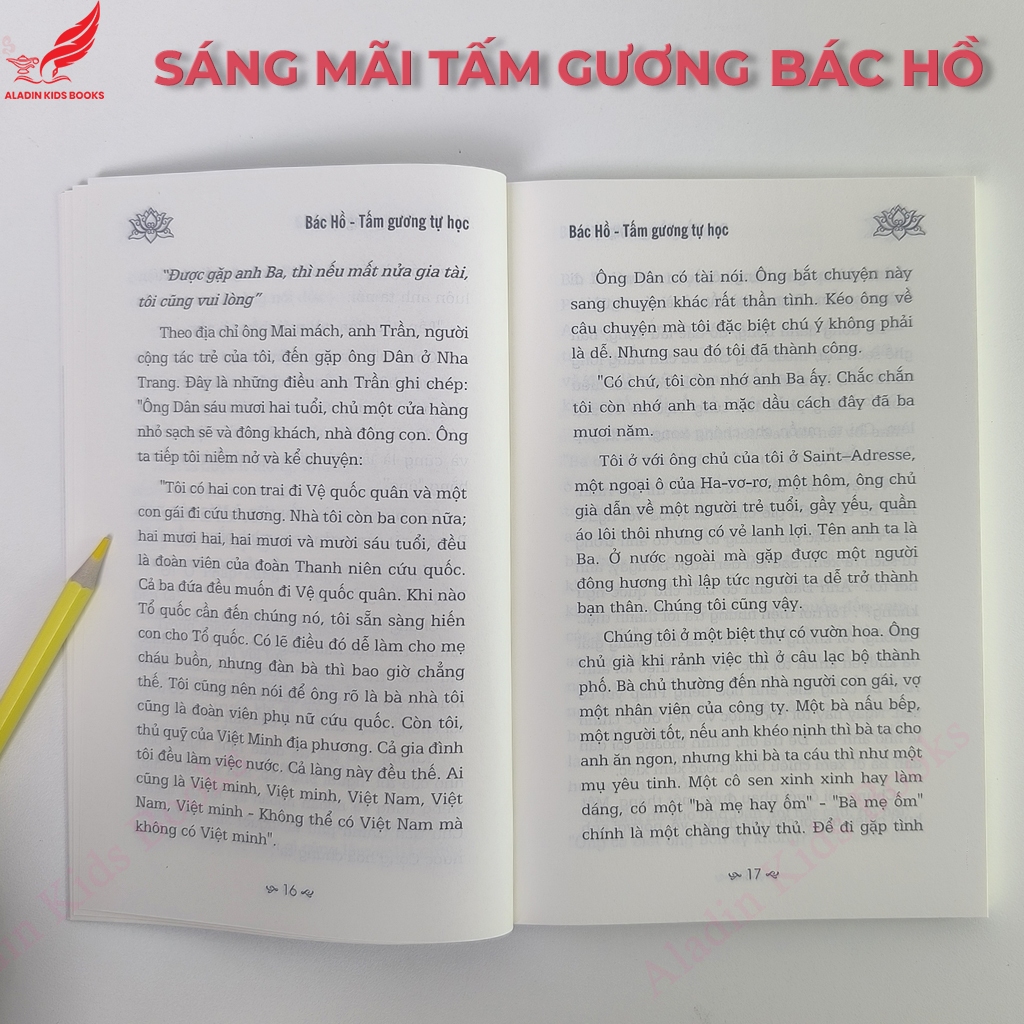 Sách Bác Hồ Tấm Gương Tự Học - Sáng Mãi Tấm Gương Bác Hồ - Sách thiếu nhi về Bác Hồ