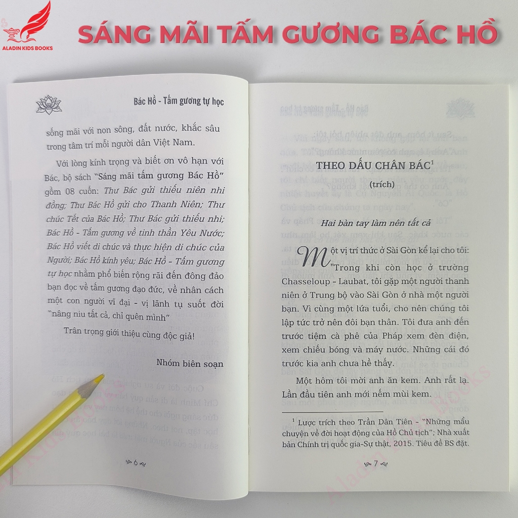 Sách Bác Hồ Tấm Gương Tự Học - Sáng Mãi Tấm Gương Bác Hồ - Sách thiếu nhi về Bác Hồ