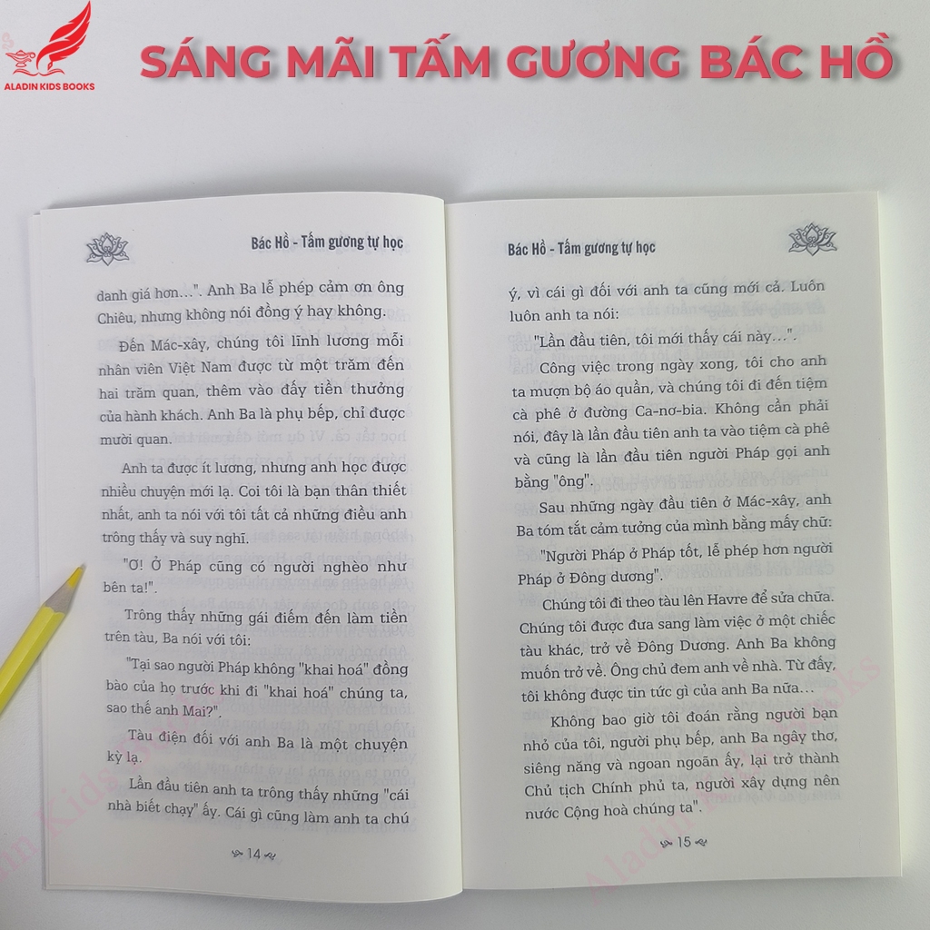 Sách Bác Hồ Tấm Gương Tự Học - Sáng Mãi Tấm Gương Bác Hồ - Sách thiếu nhi về Bác Hồ