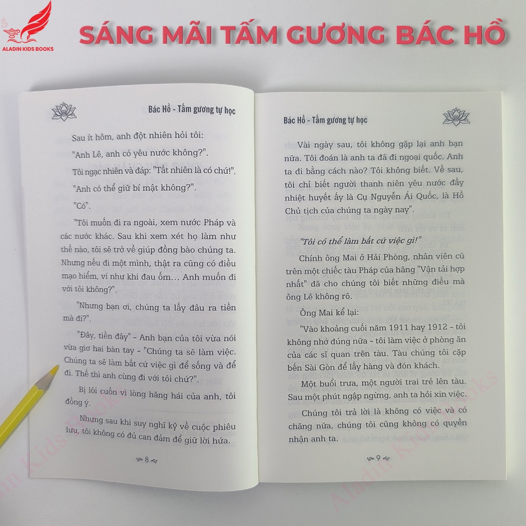 Sách Bác Hồ Tấm Gương Tự Học - Sáng Mãi Tấm Gương Bác Hồ - Sách thiếu nhi về Bác Hồ