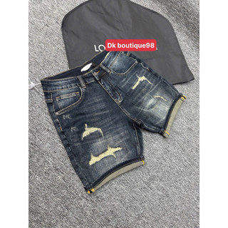 Quần short jean nam màu xanh rách điểm nhấn túi sau,chất vải mềm co giãn nhẹ,phom chuẩn siêu cấp quảng châu chất