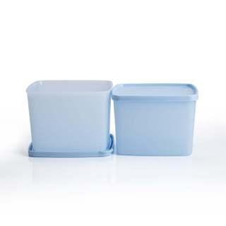 [RT] Bộ 2 hộp đựng thực phẩm Tupperware trữ khô và mát Stacking Square Medium 800ml