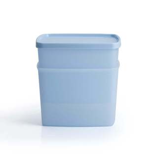 [RT] Bộ 2 hộp đựng thực phẩm Tupperware trữ khô và mát Stacking Square Medium 800ml