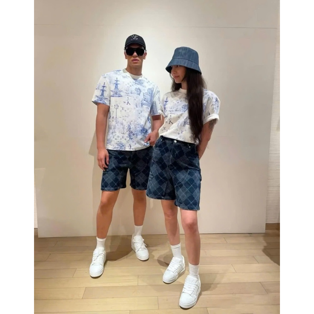 ⚡️[Hight Quality] Áo Phông Nam Nữ \/ Blue Ready - Điểm Nhấn Màu Phối Xanh Loang Hoạt Họa Cao Cấp Street Wear