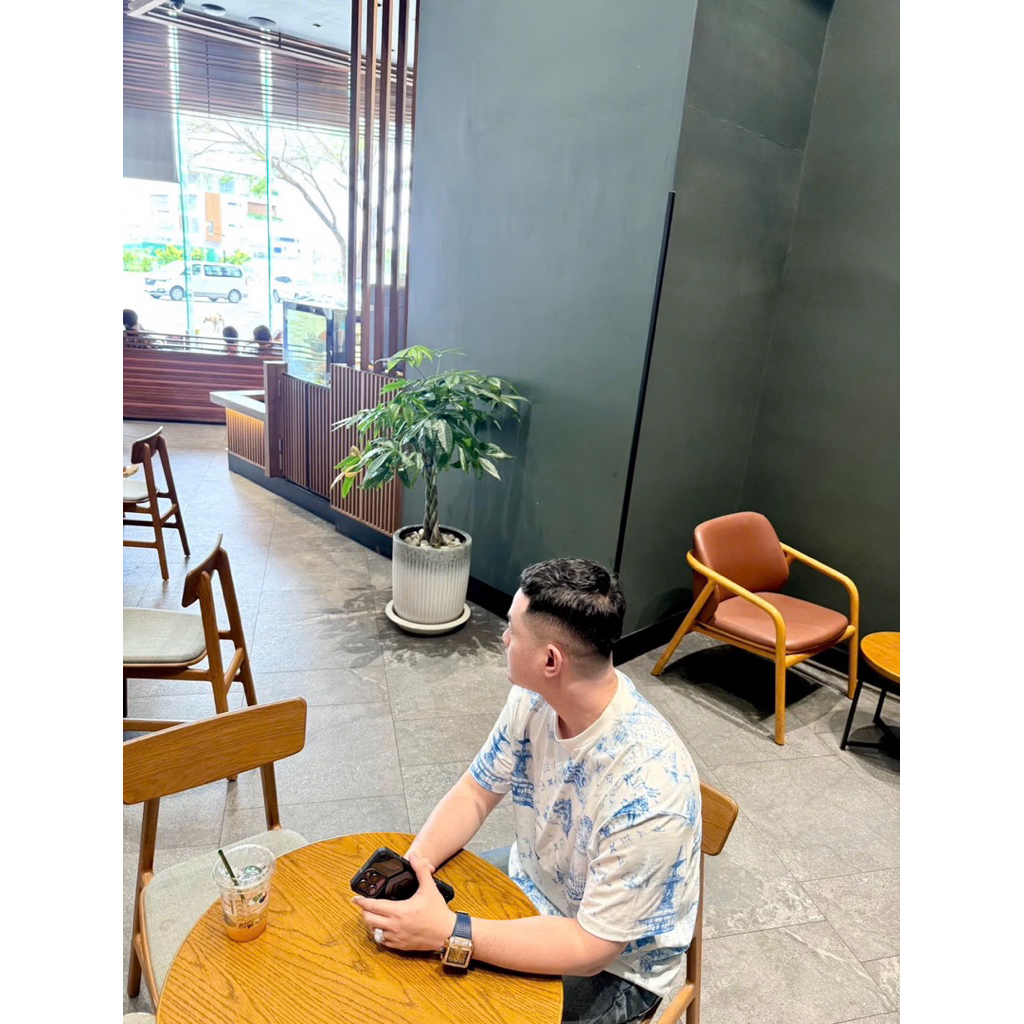 ⚡️[Hight Quality] Áo Phông Nam Nữ \/ Blue Ready - Điểm Nhấn Màu Phối Xanh Loang Hoạt Họa Cao Cấp Street Wear