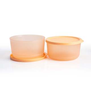 [RT] Bộ 2 hộp đựng thực phẩm Tupperware trữ khô và mát Stacking Round Medium 530ml