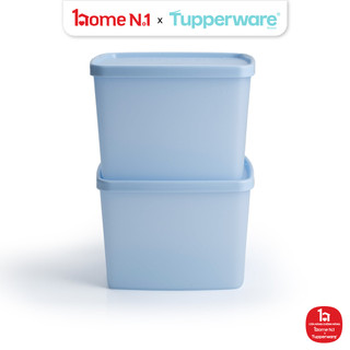 [RT] Bộ 2 hộp đựng thực phẩm Tupperware trữ khô và mát Stacking Square Medium 800ml