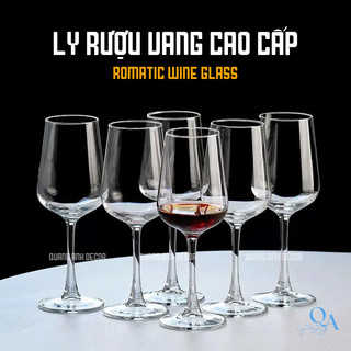 Ly Vang Thuỷ Tinh Pha Lê 420ML Cao Cấp| Ly Uống Rượu Vang Đỏ/ Trắng, Sâm panh, Champagne, Wine Glass