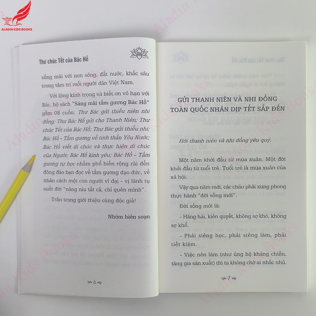 Sách Thư Chúc Tết Của Bác Hồ - Sáng Mãi Tấm Gương Bác Hồ - Sách thiếu nhi về Bác Hồ