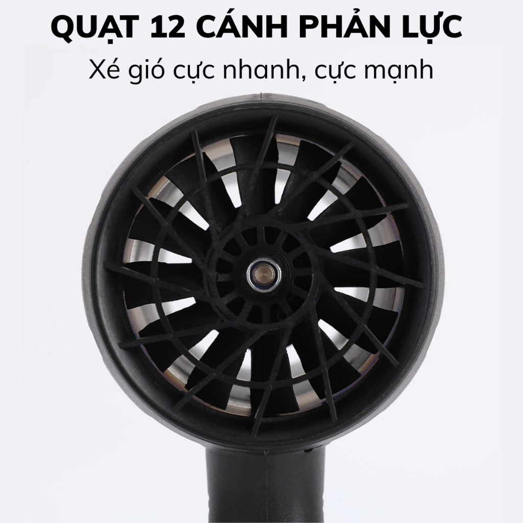 Máy thổi phản lực không dây siêu khỏe, quạt thổi turbo đông cơ không chổi than chân pin phổ thông