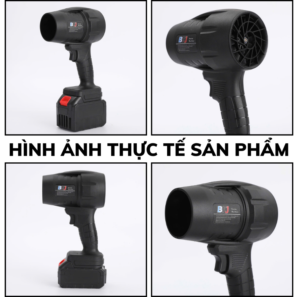 Máy thổi phản lực không dây siêu khỏe, quạt thổi turbo đông cơ không chổi than chân pin phổ thông