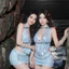 Bikini đồ bơi đi biển KIM SA bling xanh sexy, HAN.TSHOP [BKN 8386]